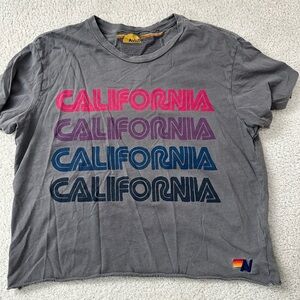 Aviator Nation Gray California Graphic T-Shirt